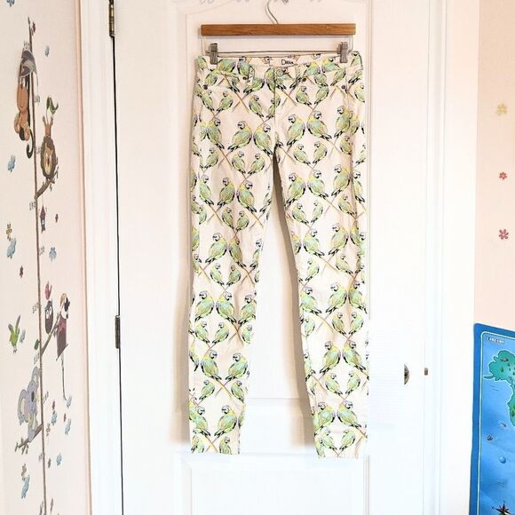 Dittos Parrot low rise jeggins size 27 animal graphic pants A3 - Picture 2 of 11